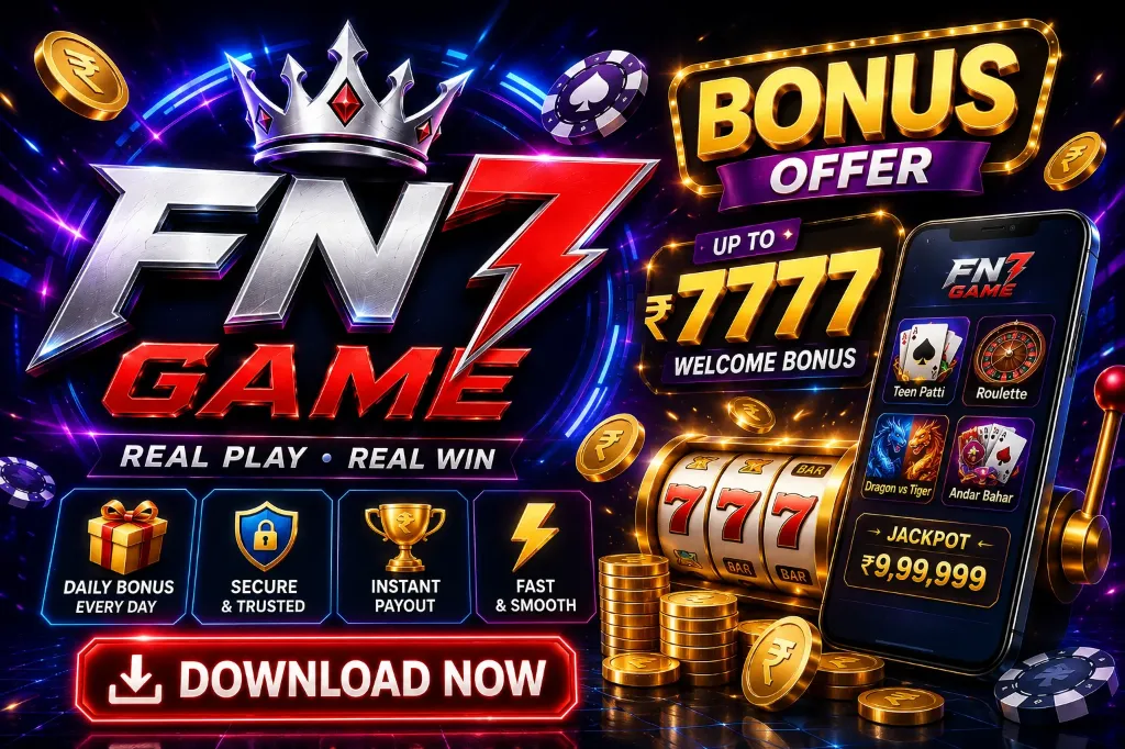 FN7 Game Welcome Bonus Offer Up To ₹7777 - FN7 Win App Signup Rewards